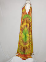 Load image into Gallery viewer, Tie Dye Maxi Dress- Yellow, Red, Green

