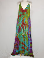 Load image into Gallery viewer, Tie Dye Maxi Dress- Teal, Red, Green, Purple
