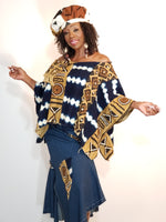 Load image into Gallery viewer, Brown Mud Cloth Shrug &amp; Skirt Set
