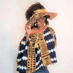 Load image into Gallery viewer, Brown Mud Cloth Shrug &amp; Skirt Set
