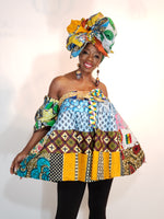 Load image into Gallery viewer, African Skirt - Short Skirt &amp; Head Wrap
