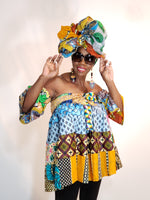 Load image into Gallery viewer, African Skirt - Short Skirt &amp; Head Wrap
