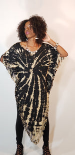 Load image into Gallery viewer, T-Top - Black &amp; Beige Tie Dye
