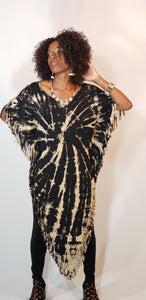 T-Top - Black & Beige Tie Dye