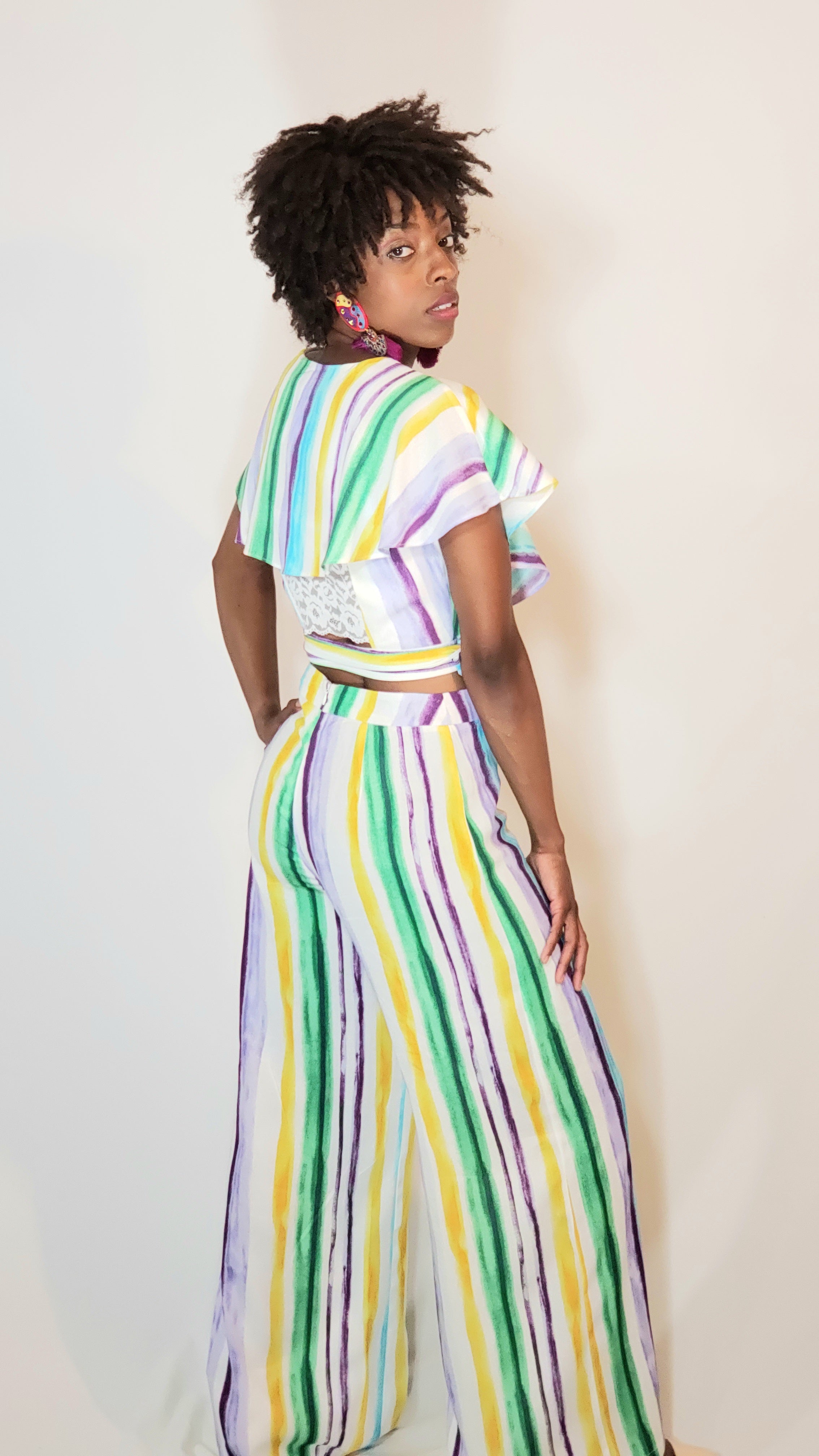 Jump Suit- Multi Colored (Stripped)