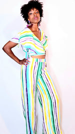 Load image into Gallery viewer, Jump Suit- Multi Colored (Stripped)
