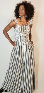 Load image into Gallery viewer, Jump Suit- Black &amp; White (Stripped)
