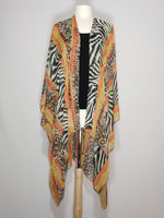 Load image into Gallery viewer, Kimono- Zebra, Orange, Black
