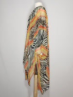 Load image into Gallery viewer, Kimono- Zebra, Orange, Black
