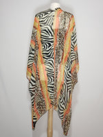 Load image into Gallery viewer, Kimono- Zebra, Orange, Black
