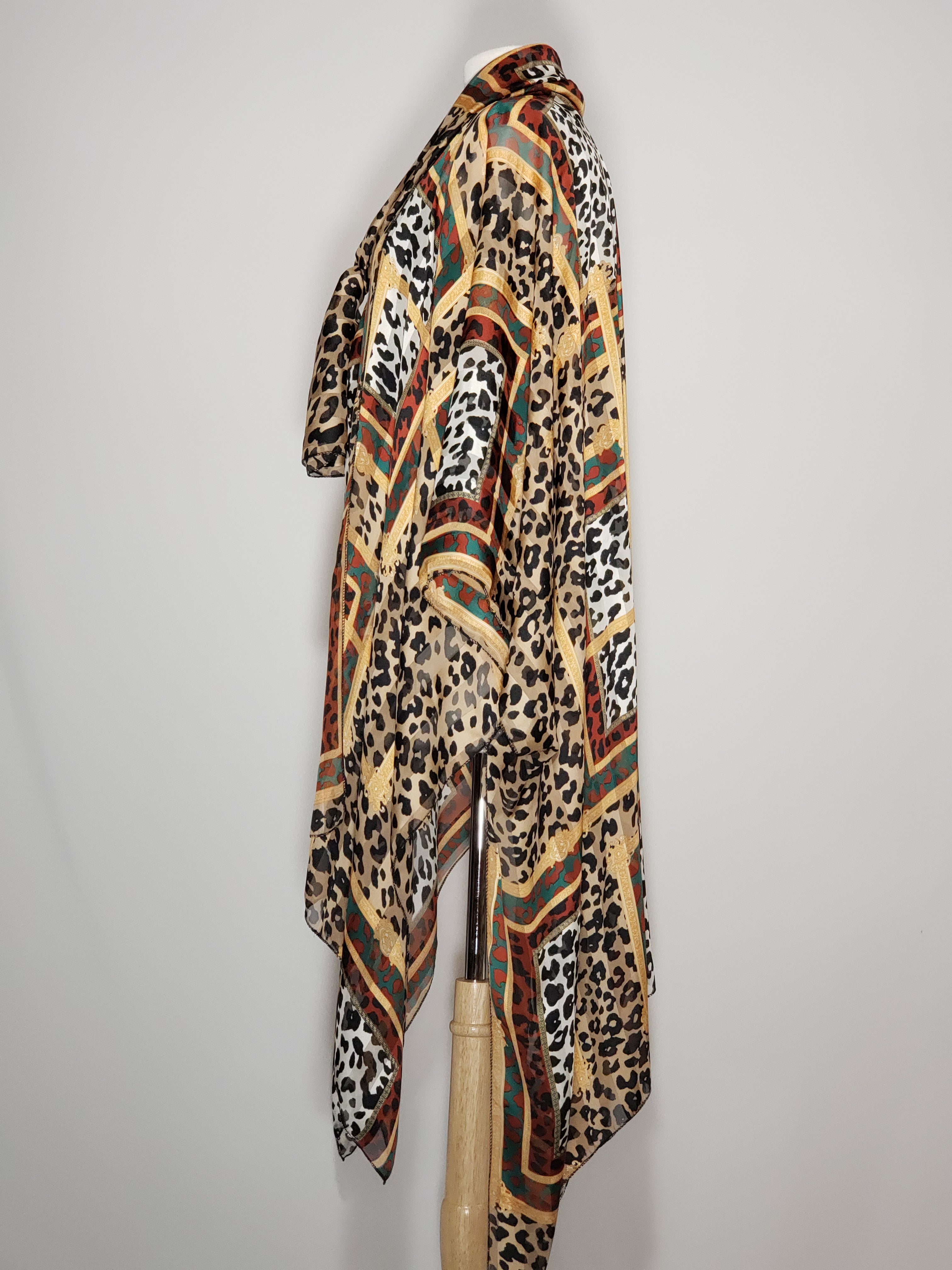 Kimono- Leopard, Brown, Black