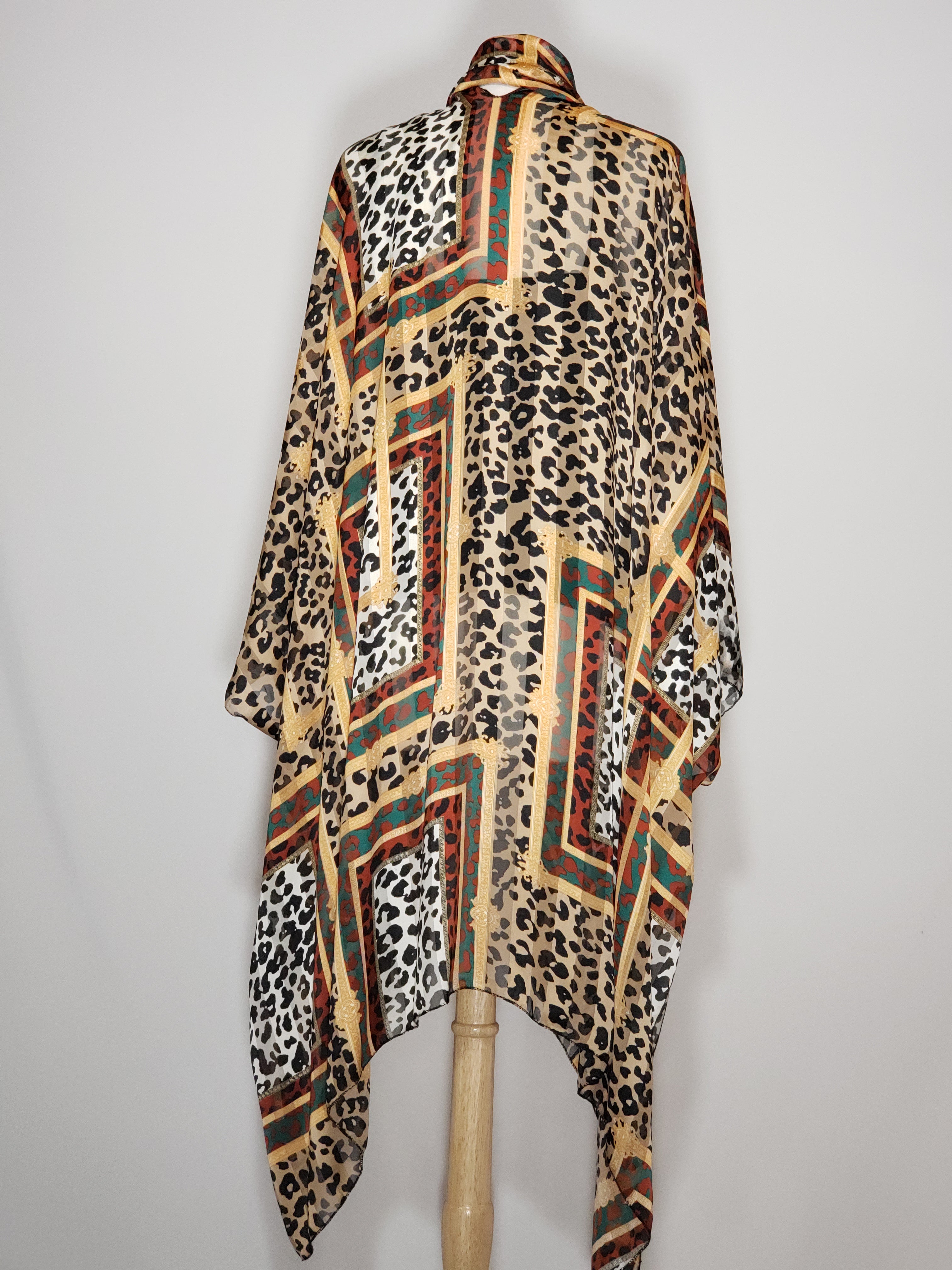 Kimono- Leopard, Brown, Black