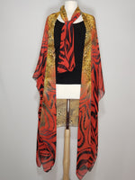 Load image into Gallery viewer, Kimono- Zebra, Red, Brown, Black

