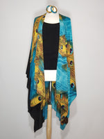 Load image into Gallery viewer, Kimono- Teal, Black, Peacock
