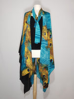 Load image into Gallery viewer, Kimono- Teal, Black, Peacock
