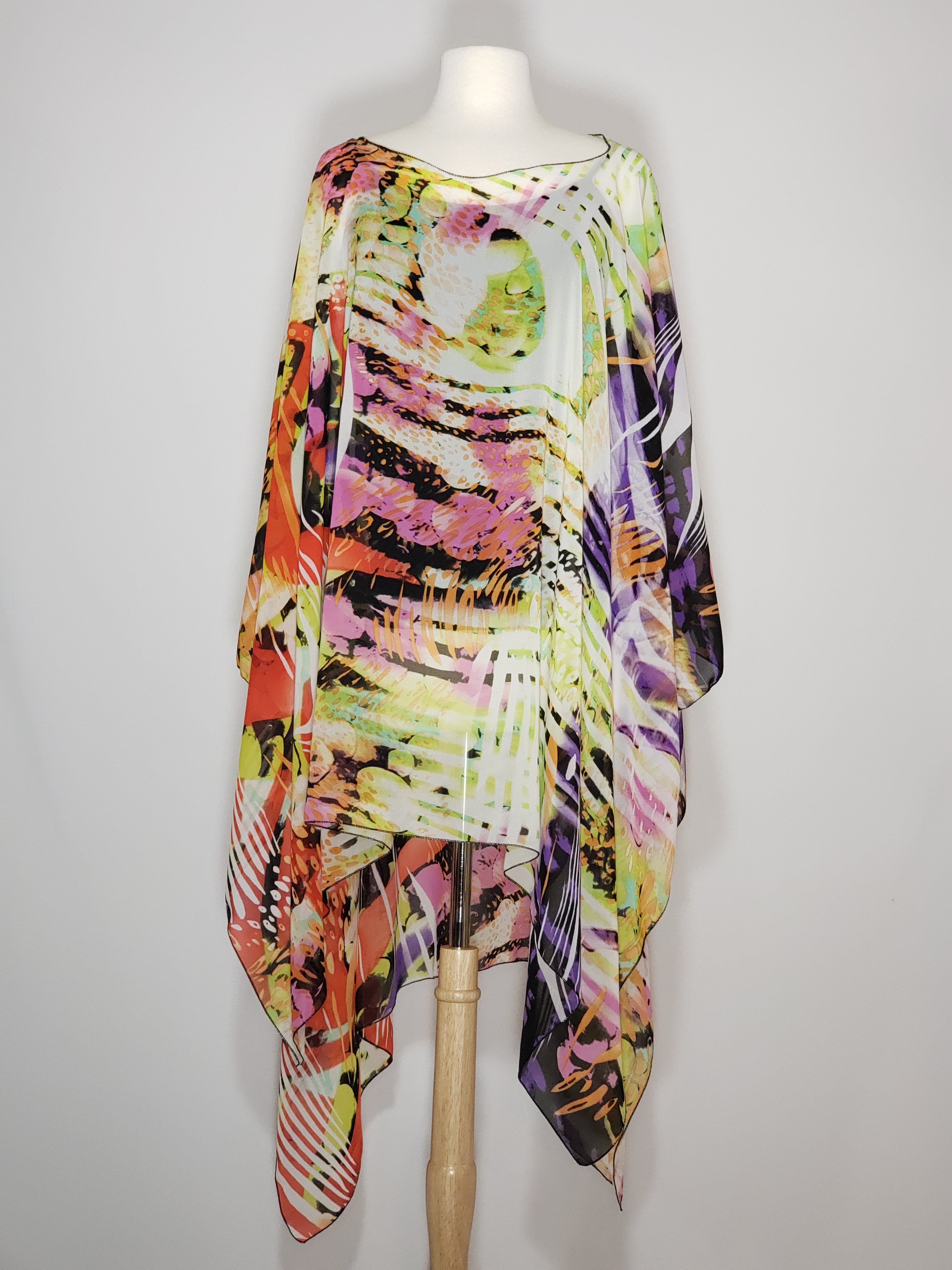 Sheer High Low- Orange, Purple, Pink, Black, Green