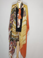 Load image into Gallery viewer, Kimono- Orange, Black, Beige
