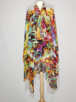 Load image into Gallery viewer, Sheer High Low- Multi-Colored Orange, Purple, Pink, Black, Green
