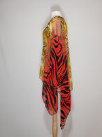 Load image into Gallery viewer, Sheer High Low- Zebra, Leopard, Black, Gold
