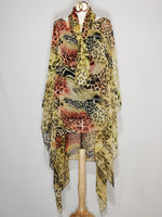 Load image into Gallery viewer, Sheer High Low- Leopard, Brown, Black, Orange
