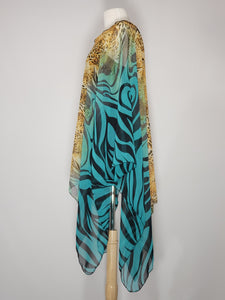 Sheer High Low- Zebra, Leopard, Black, Gold