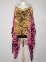 Load image into Gallery viewer, Sheer High Low- Zebra, Leopard, Black, Gold

