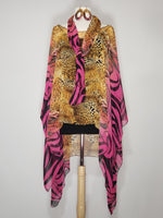 Load image into Gallery viewer, Sheer High Low- Zebra, Leopard, Black, Gold
