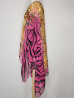Load image into Gallery viewer, Sheer High Low- Zebra, Leopard, Black, Gold
