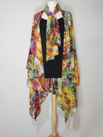 Load image into Gallery viewer, Kimono- Multi-Colored Orange, Purple, Pink, Black, Green
