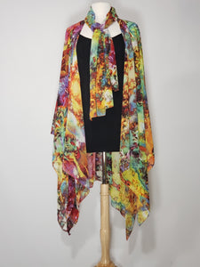 Kimono- Multi-Colored Orange, Purple, Pink, Black, Green