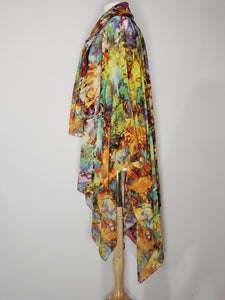 Kimono- Multi-Colored Orange, Purple, Pink, Black, Green