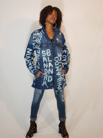 Load image into Gallery viewer, &quot;BLACK LIVES MATTER&quot; Hand Bleached Women&#39;s Denim Jacket
