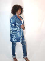 Load image into Gallery viewer, &quot;SAY THEIR NAMES&quot; Hand Bleached Women&#39;s Denim Jacket
