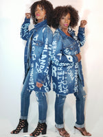 Load image into Gallery viewer, &quot;SAY THEIR NAMES&quot; Hand Bleached Women&#39;s Denim Jacket
