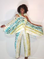 Load image into Gallery viewer, Pant Set- Blue, Green &amp; Yellow
