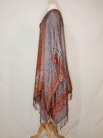 Load image into Gallery viewer, Rust &amp; Grey Paisley V-Wrap

