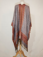 Load image into Gallery viewer, Rust &amp; Grey Paisley V-Wrap
