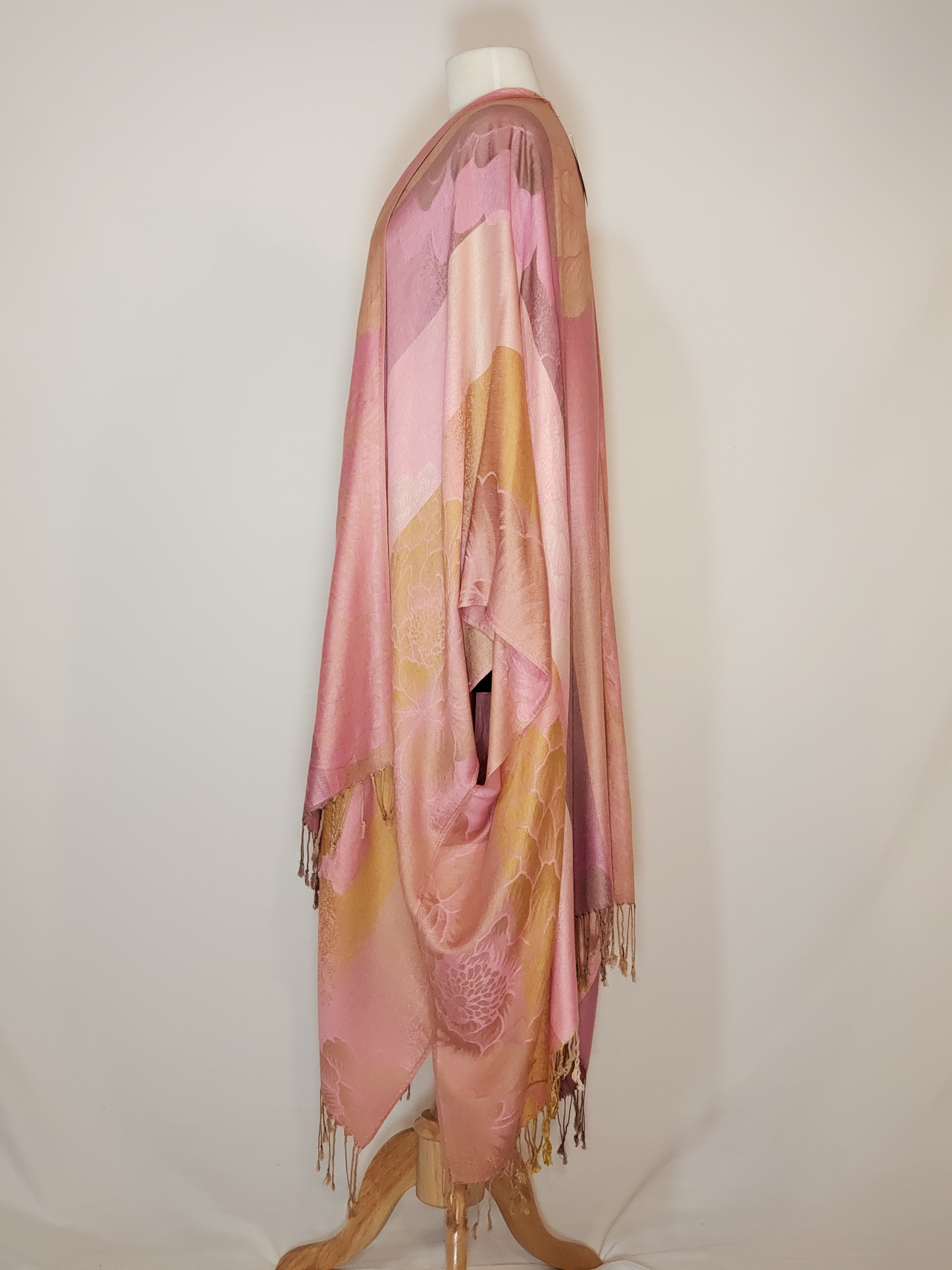 Pink & Gold Floral V-Wrap