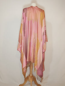Pink & Gold Floral V-Wrap