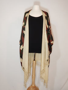 Camouflage & Beige V-Wrap