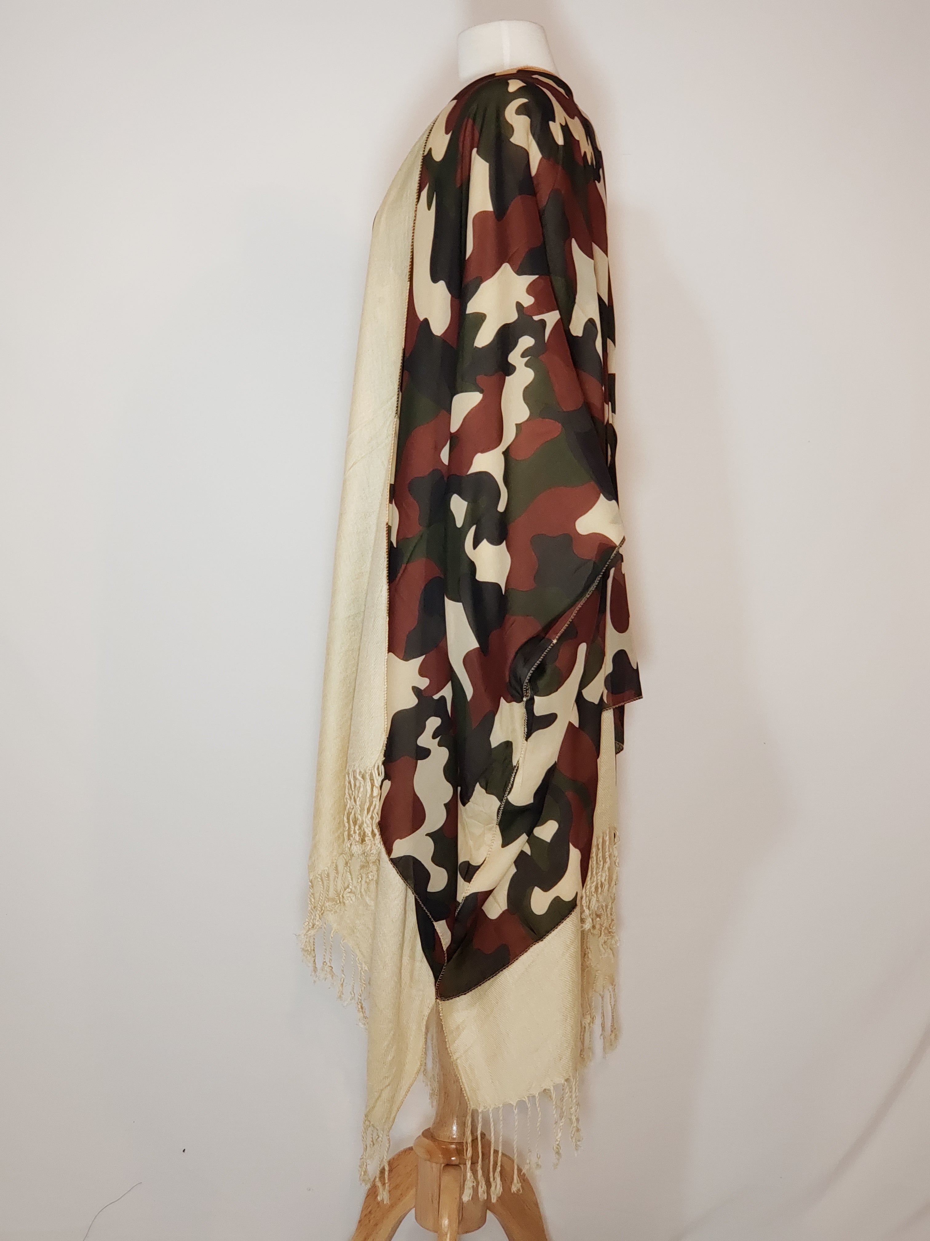 Camouflage & Beige V-Wrap