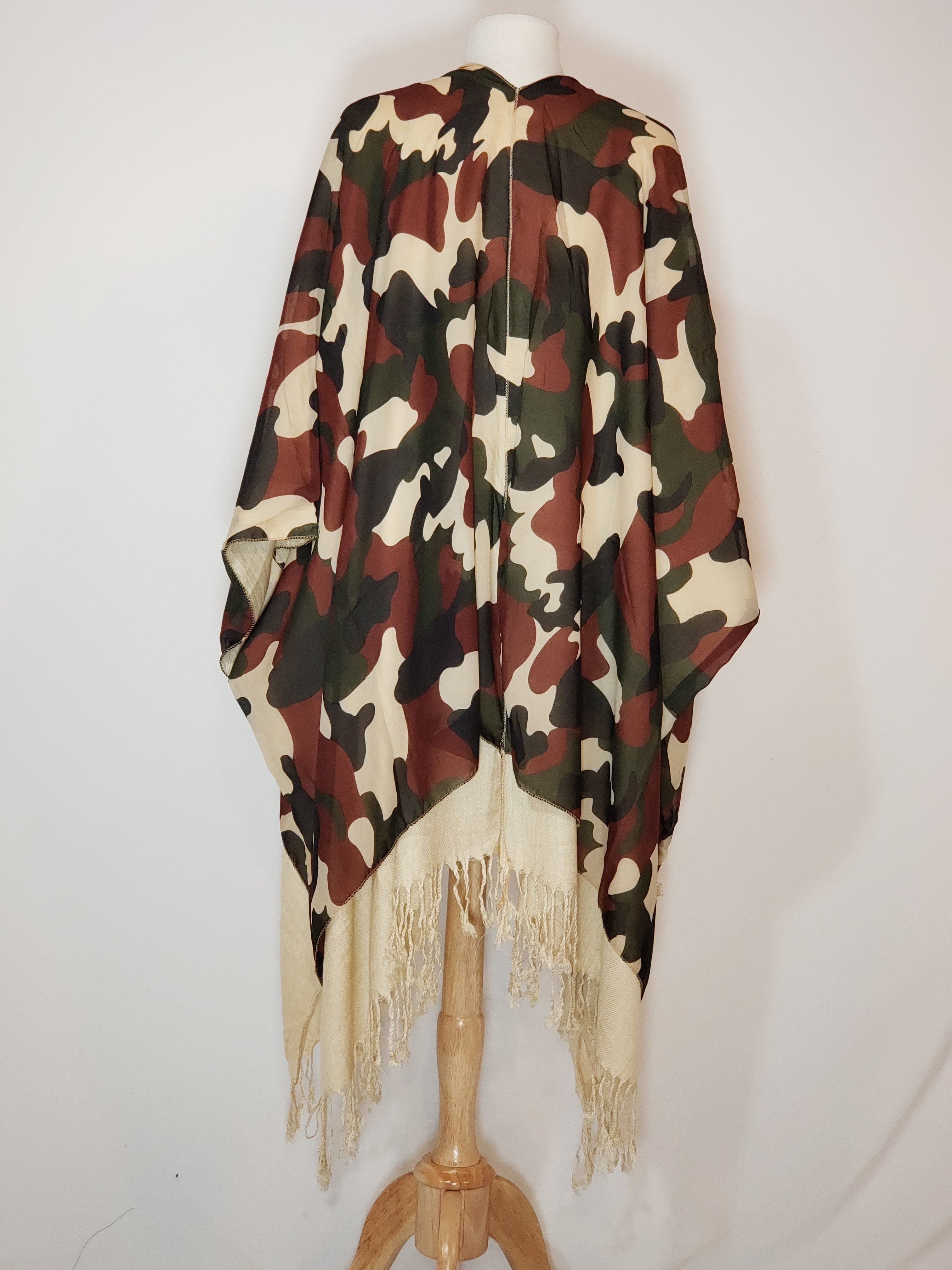 Camouflage & Beige V-Wrap