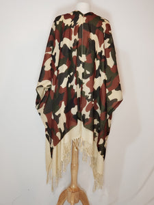 Camouflage & Beige V-Wrap