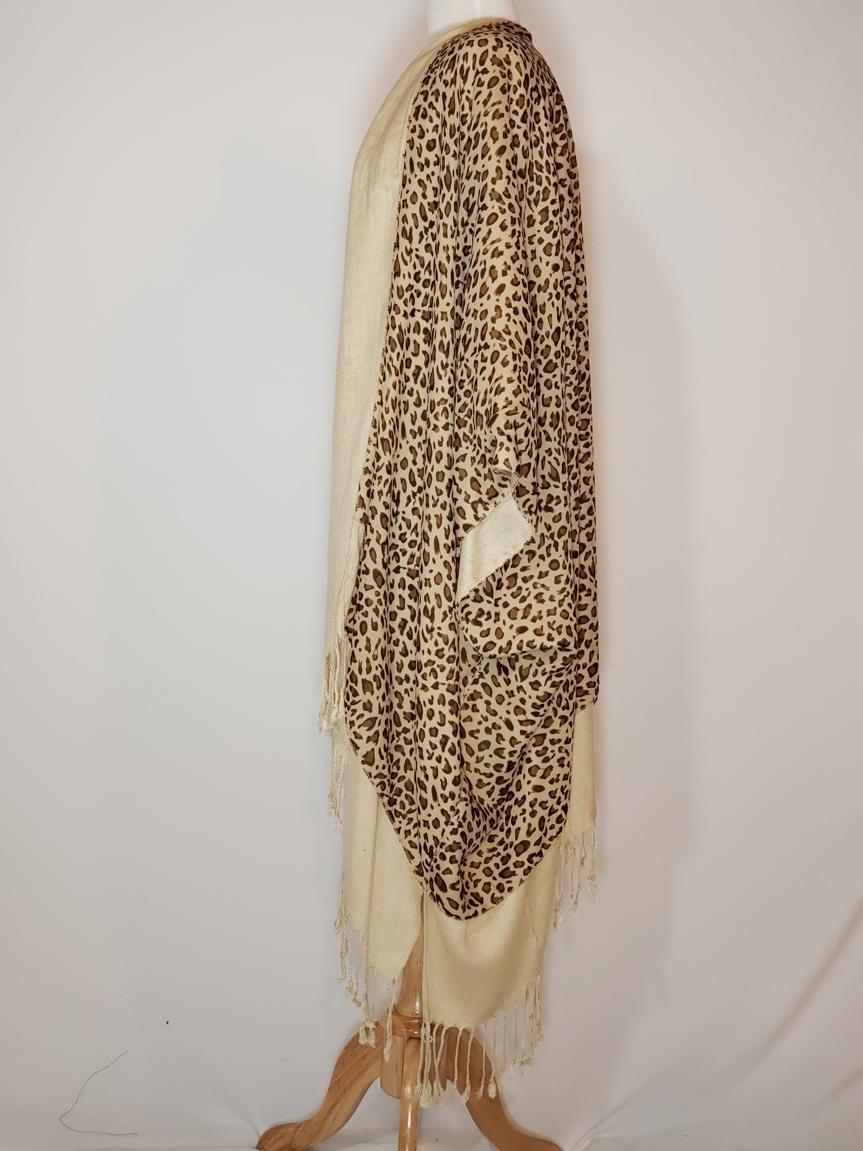 Leopard & Beige V-Wrap