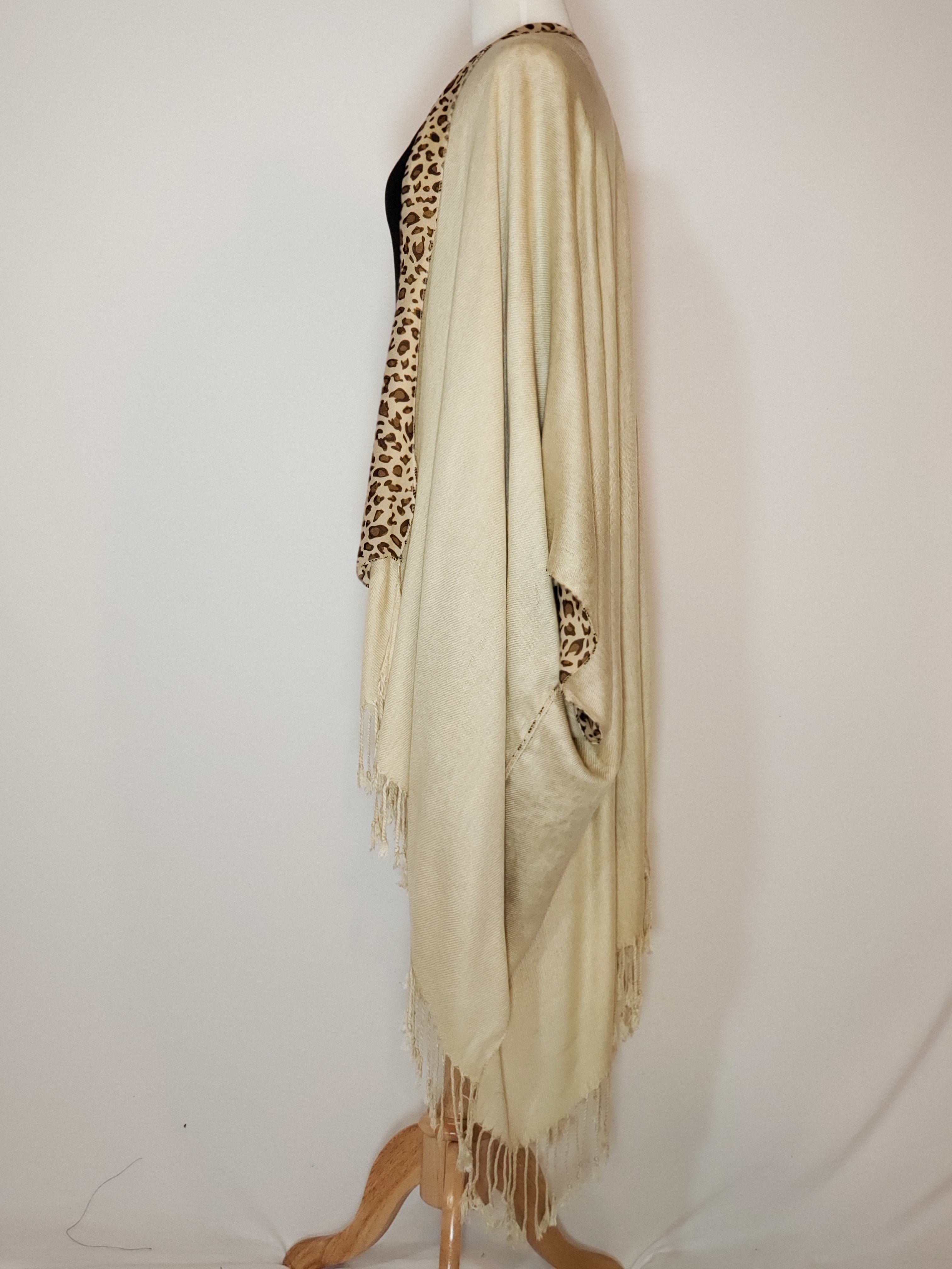 Leopard & Beige V-Wrap
