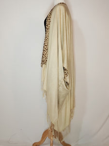 Leopard & Beige V-Wrap