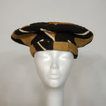 Load image into Gallery viewer, Black &amp; Beige Mudcloth Beret
