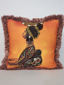 Decorative Pillow- African Woman Carrying Baby