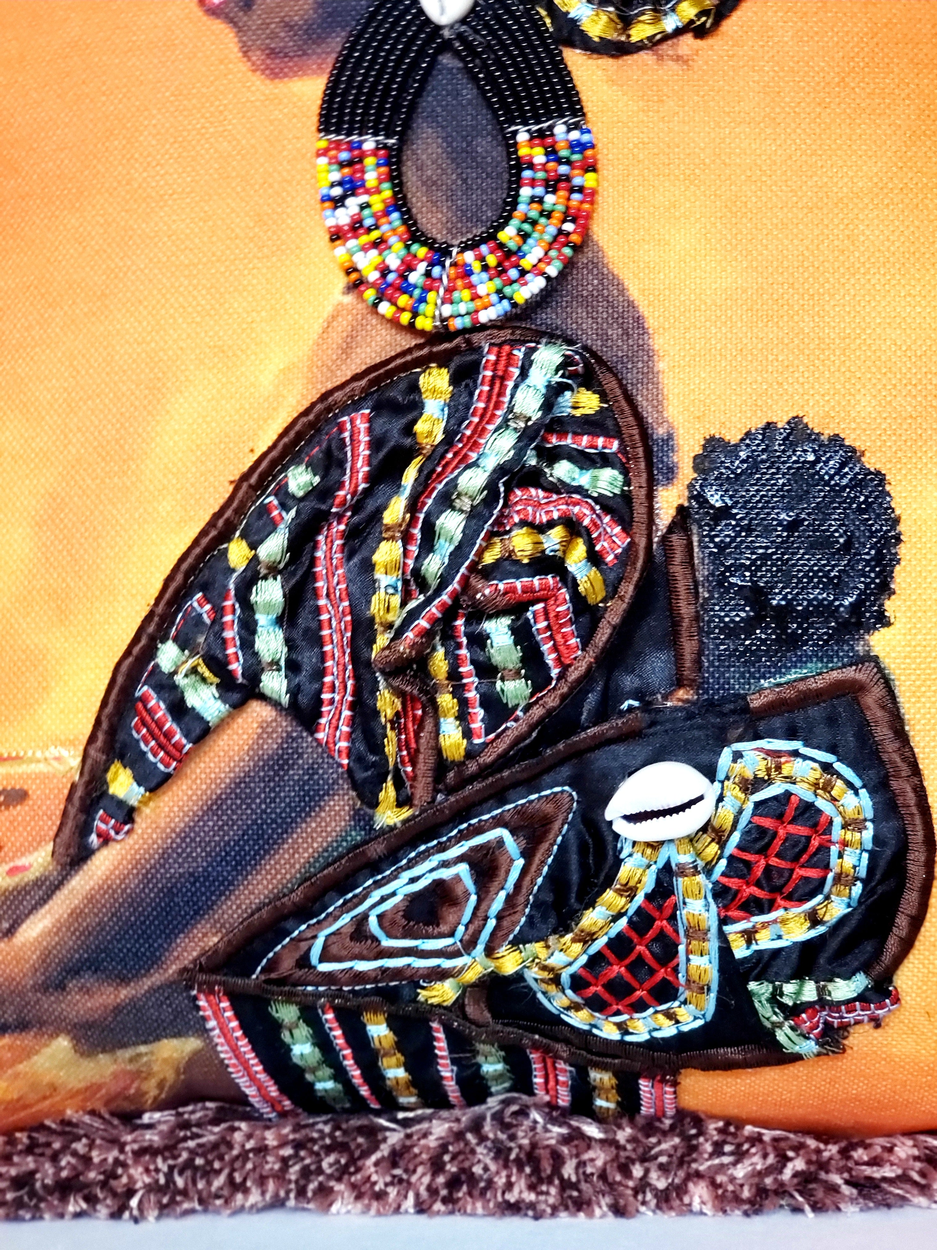 Decorative Pillow- African Woman Carrying Baby