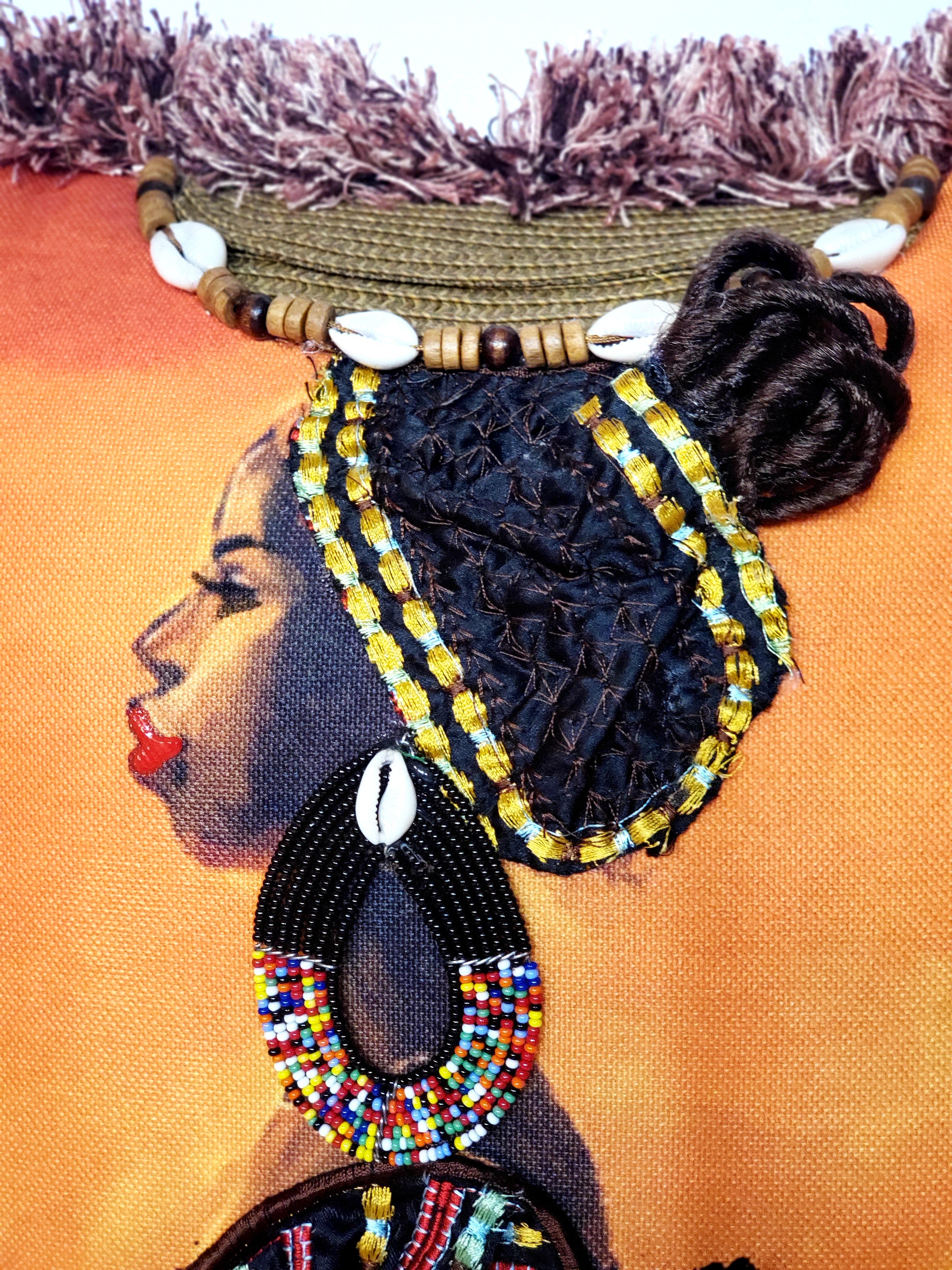 Decorative Pillow- African Woman Carrying Baby